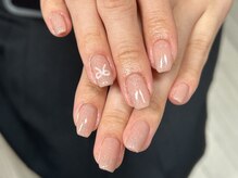 スノーフレーク(Snowflake)/ワンカラー＋１本シンプルアート