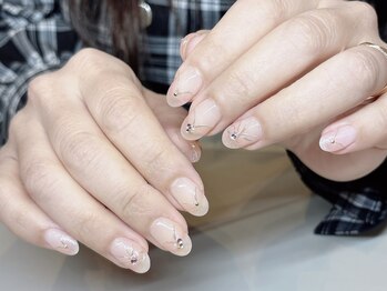 ブルジェネイル ネイル(BOURGE nail)/ヌーディーベージュミラーライン