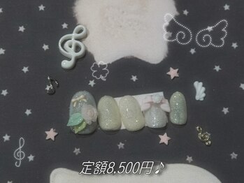 mimi.nail 吉祥寺 ウィッシュコア/バレエコア/長さだし/持ち込み/ガーリー/フィルイン/mimi course8,500円♪