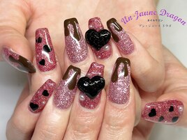 【ロングネイル】ピンクネイル