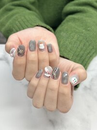 正月 ヘビ 巳年 グレー 水引