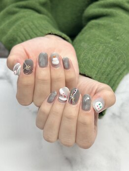 オレンジスティック/正月 ヘビ 巳年 グレー 水引