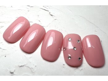 ネイルハウス安气子 新丸ビル店/ワンカラー/シンプル/大人可愛い