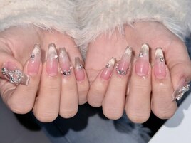 大人女性向け 落ち着きネイル