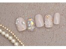 6000円　パール　花　オーロラ
