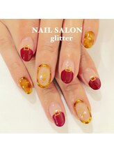 ネイルサロン グリッター(NAIL SALON glitter)/囲みべっ甲ネイル