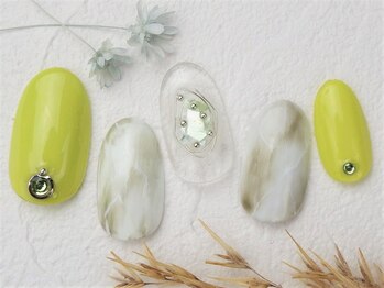 ネイルズガッシュ 蒲田東口店(NAILsGUSH)/*フェザー・ピスタチオ*