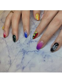 カラフル×鬼滅ネイル