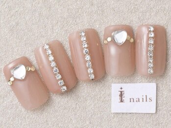 アイネイルズ 三宮店(I nails)/ピンクラインストーン