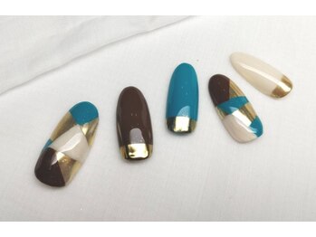 スピードネイル アンド アイ 宮交シティ店/#102 【幾何学模様×ミラー】