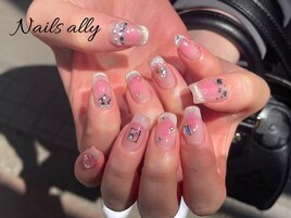 チークネイル×カラフル×グラデ