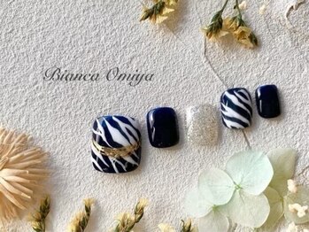 ビアンカ ネイルサロン 大宮店(Bianca)/ゼブラ柄☆フットネイル