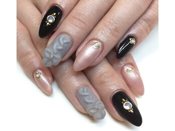 ヴィゼ(Vize)/ニット＆３Ｄリボン￥9600