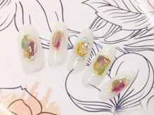 グラマーネイル(Glamor nail)/ホワイト×エレガンス