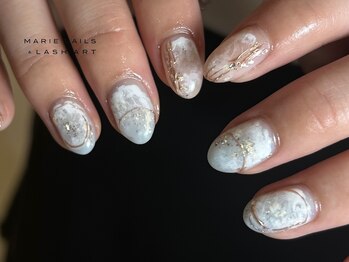 マリー ネイルズアンドラッシュアート モザイクモール港北店(MARIE NAILS & LASH ART)/定額￥8,800 アートネイル 0814c