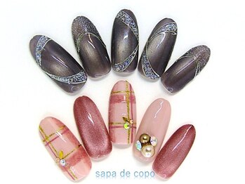 サパ デ コポ 松戸五香店(sapa de copo)の写真/アート盛り沢山の定額デザインが充実!!甘皮などの丁寧なケアも完全無料♪定額デザインは400種類以上!!