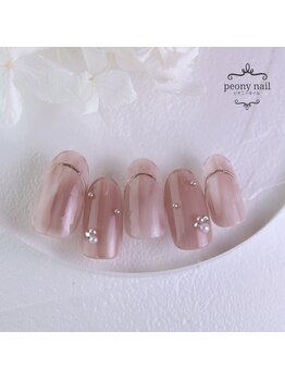 ピオニーネイル(peony nail)/3月新作　ブラウンニュアンス