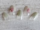春色押し花ネイル