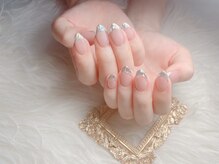 ミキネイルサロン(MiKi Nail Salon)/ガラスフレンチ　透け シンプル