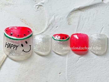 フェリーチェ(nail salon＆school felice)/フットネイル定額制11000円/瑞江