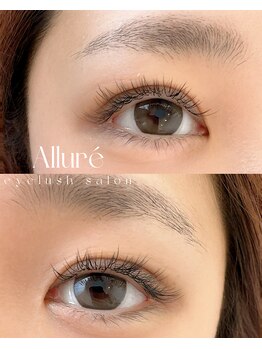 Allure’【マツエク/フラットラッシュ/バインドロック/LED/まつ毛パーマ/眉毛】/フラットラッシュLED装着☆