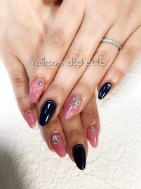 ピンク&ネイビー