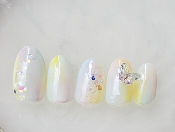 ネイルサロン フローリア(nail salon Florir)/蝶々×ニュアンス