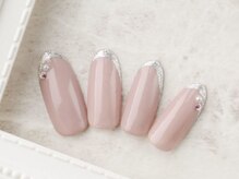 ネイルアンドビューティーサロン クリア(CLEAR)/ラメフレンチネイル