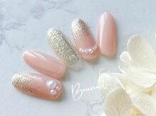 ボネール(nail ＆ eyelash Bounail)/ピンク　ラメ　ガーリー　ネイル