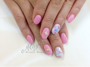 ネイルサロン ビューティーマジック 川口店/シンプルホログラムネイル