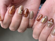 ビーフォーネイル 一関大手町店/秋といったらべっ甲ネイル