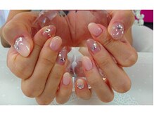 アイリッシュネイル 久屋大通店(Irish Nail)/キラキラ×ドットピンク