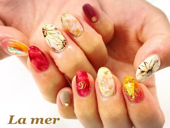 ラメール(La mer)/クリアフラワーネイル★