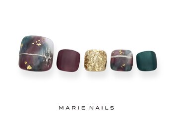 マリー ネイルズ いわきラトブ店(MARIE NAILS)/定額6600円税込 ボルドー0906b