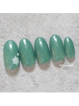 たゆ ネイル(たゆnail)/グリーン冬ネイル