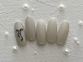 リボンネイル　シンプル