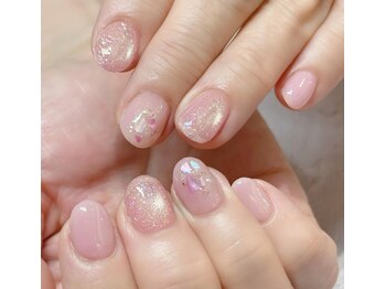 ネイルアンドアイラッシュスタジオ シュシュ(chouchou)/フラッシュ×シェルショートで◎