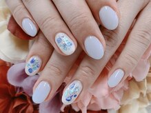 ダブルネイル(Double Nail)/【ほり】ちょっぴり早い夏ネイル