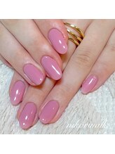 ニコリネイル(nikori nail)/鮮やかなピンクワンカラー