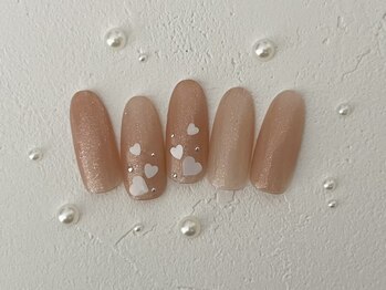 プティ アイビューティ 北浜店(peTiT eyebeauty)/ハートネイル シンプル