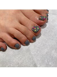 ワンカラーフットネイル