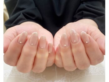 プルミエ ネイル(Premier Nail)/カラグラ&ホワイトラメ☆彡