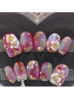 クリスタルネイル ボンベルタ橘店(CRYSTAL NAIL)/フラワーネイル