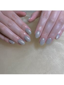 ネイルルーム オルポノ(Olupono)/パステルグリーンラメ