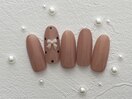 リボンネイル　ドットネイル