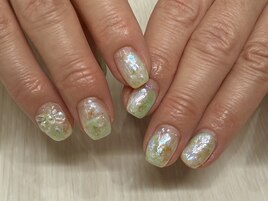 パール系塗りかけアート