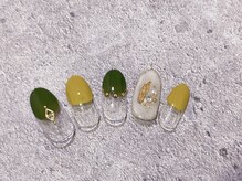 シェリーネイル(Cherie Nail)/変形フレンチ×スタッズアート♪