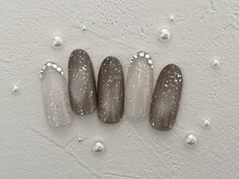 プティ アイビューティ 北浜店(peTiT eyebeauty)/マグネットネイル　シンプル