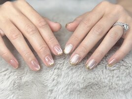 シンプルマグネットネイルアート