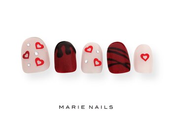 マリー ネイルズ いわきラトブ店(MARIE NAILS)/定額7700円税込 ハート0309e
